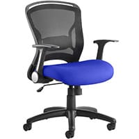 Zeus Task Operator Office Chair Fold Up Arms Serene Blue