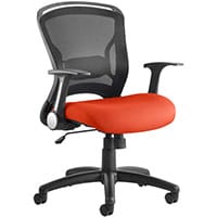 Zeus Task Operator Office Chair Fold Up Arms Pimento Rustic Orange