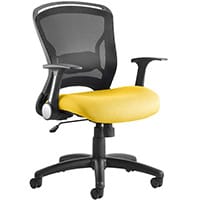 Zeus Task Operator Office Chair Fold Up Arms Sunset Yellow