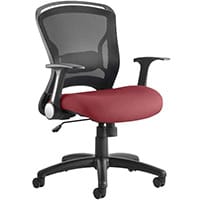 Zeus Task Operator Office Chair Fold Up Arms Chilli Red