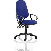 Eclipse XL III Lever Task Operator Office Chair With Loop Arms In Serene Blue