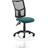 Eclipse II Lever Task Operator Office Chair Mesh Back With Kingfisher Green Seat