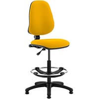 Eclipse I Lever Task Operator Office Chair Sunset Yellow With Draughtsman Kit