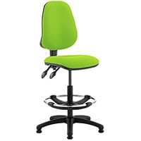 Eclipse II Lever Task Operator Office Chair Swizzle Green With Draughtsman Kit
