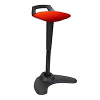 Spry Sit-Stand Stool Black Frame Fabric Seat Pimento Rustic Orange