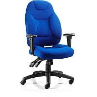 Galaxy Task Operator Office Chair Blue Fabric With Arms