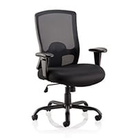 Portland HD - Heavy Duty - Mesh Back Task Operator Office Chair - Robust Frame, Large Seat & Back - Max Weight 32 Stone/205kg- Black