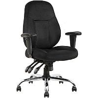 Storm Task Operator Office Chair Black Fabric With Arms