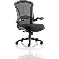 Houston 24 Hour Task Operator Office Chair - Heavy Duty - Adjustable Lumbar Support - Adjustable Arms - Extra Large Seat - Black Mesh Back - Black Seat - Weight Tolerance 205kg