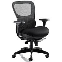 Stealth Shadow 24 Hour Posture Office Chair - Mesh Back - Airmesh Seat - Adjustable Lumbar Support - Seat Slide - Adjustable Arms - Weight Tolerance 170kg - Black