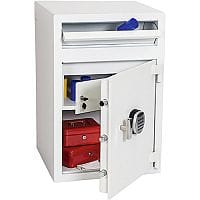 Phoenix Cash Deposit SS0998ED Size 3 Security Safe with Electronic Lock White 71L