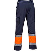 Portwest E049 Hi-Vis 2-Tone Combat Trousers Orange & Navy XL (Regular Fit)