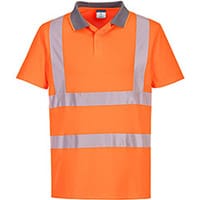 Portwest EC10 Eco Hi-Vis Polo Shirt (Pack of 6) Orange Medium