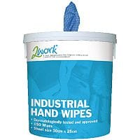 2Work Pack of 1 Industrial Degreasing Hand Wipes Bucket Tube Contains 150 Wipes EBMH150