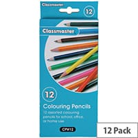 Classmaster Assorted Classroom Colouring Pencils Pack of 12 CPW12