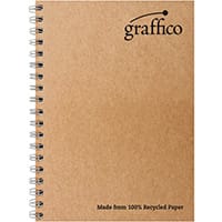 Graffico Recycled Wirebound Notebook 160Pg A4 Pack of 10 EN07340