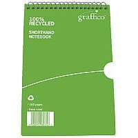 Graffico Recycled Shorthand Notebook Ruled 160 Pages 203 x 127mm 9100037