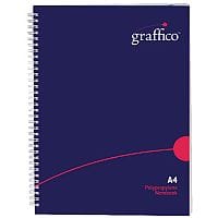 Graffico Twin Wire Hard Cover A4 Notebook 160 Pages