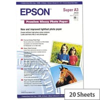 Epson A3+ Glossy Premium Photo Paper (Pack of 20)