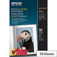 Epson A4 Glossy Premium Photo Paper (Pack of 50)