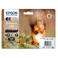 Epson 378 Photo HD Inkjet Cartridge Pack of 6 C13T37884010 - Epson Squirrel