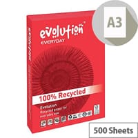 Evolution Everyday A3 80gsm White Recycled Paper Ream of 500 Sheets EVE4280