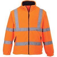 Portwest F300 Hi-Vis Mesh Lined Fleece Orange Medium
