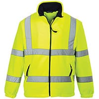 Portwest F300 Hi-Vis Mesh Lined Fleece Yellow Medium