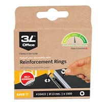 3L Fisher Clark Self-Adhesive Paper Reinforcement Ring Pack of 1000 10415