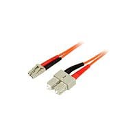 StarTech 3m Fiber Optic Cable Multimode Duplex 62.5/125 LSZH LC/SC OM1 LC to SC Fiber Patch Cable 2 x LC Male Network 2 x SC Male Network Orange