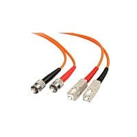 StarTech 2m Fiber Optic Cable Multimode Duplex 62.5/125 LSZH ST /SC OM1 ST to SC Fiber Patch Cable FIBSTSC2