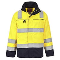 Portwest FR61 Hi-Vis Multinorm Jacket Yellow & Navy Small