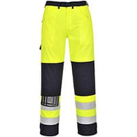 Portwest FR62 Hi-Vis Multinorm Trousers Yellow & Navy XL