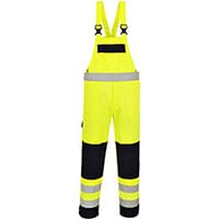 Portwest FR63 Multinorm Bib & Brace Overall Yellow & Navy XXL