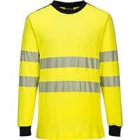 Portwest FR701 WX3 FR Hi-Vis T-Shirt Yellow & Black XL