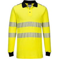 Portwest FR702 WX3 FR Hi-Vis Polo Shirt Yellow & Black XL