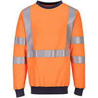 Portwest FR703 Flame Resistant RIS Sweatshirt Orange Medium