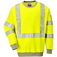 Portwest FR72 FR Hi-Vis Sweatshirt Yellow Medium