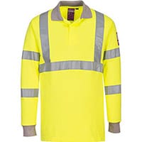 Portwest FR77 Modaflame Hi-Vis Polo Shirt Yellow XXL