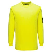 Portwest Modaflame Knit FR Long Sleeve T-Shirt - Yellow - Size L