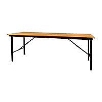 Folding Trestle Table With Beech Top Black Frame & Collapsible Legs - This Table Maintains A Fully Welded Construction For Sturdy Durability When In Use. Dimensions: L1800 x W600 x H730mm. Ideal For Catering Events, Schools, Colleges & More.
