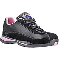 Portwest FW39 Steelite Women's Safety Trainers Black & Pink Size EU 38/UK 5