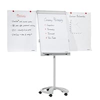 Franken DeLuxe Magnetic Mobile Flipchart Easel with 2 Extension Arms FC81