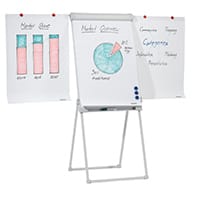 Franken DeLuxe Magnetic Tetrapod Flipchart Easel with 2 Extension Arms FC84