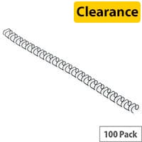 GBC MultiBind Binding Wires 12mm A4 130 Sheet Black Pack 100