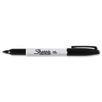 Sharpie Black Permanent Marker - Fine Tip, Pack of 12