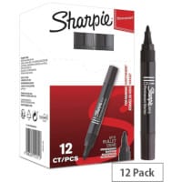 Sharpie | Permanent Marker Black - Bullet Tip | Quick-Drying & Fade-Resistant | Pack of 12