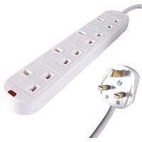 Connekt Gear UK 4-Gang Mains Power Surge Protected Extension Block 2m