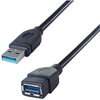 Connekt Gear 2M USB 3 Extension Cable – A to A, SuperSpeed Connection, USB 3.0, Backward Compliant, Molded Collar & Increased Flexibility (26-2953)