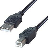 Connekt Gear USB Printer Cable - USB-A Male to USB-B Male - 480 Mbps Speed, Flexible Moulded Collar - Universal Printer Cable - Colour: Black 26-2900/2 (Pack of 2)